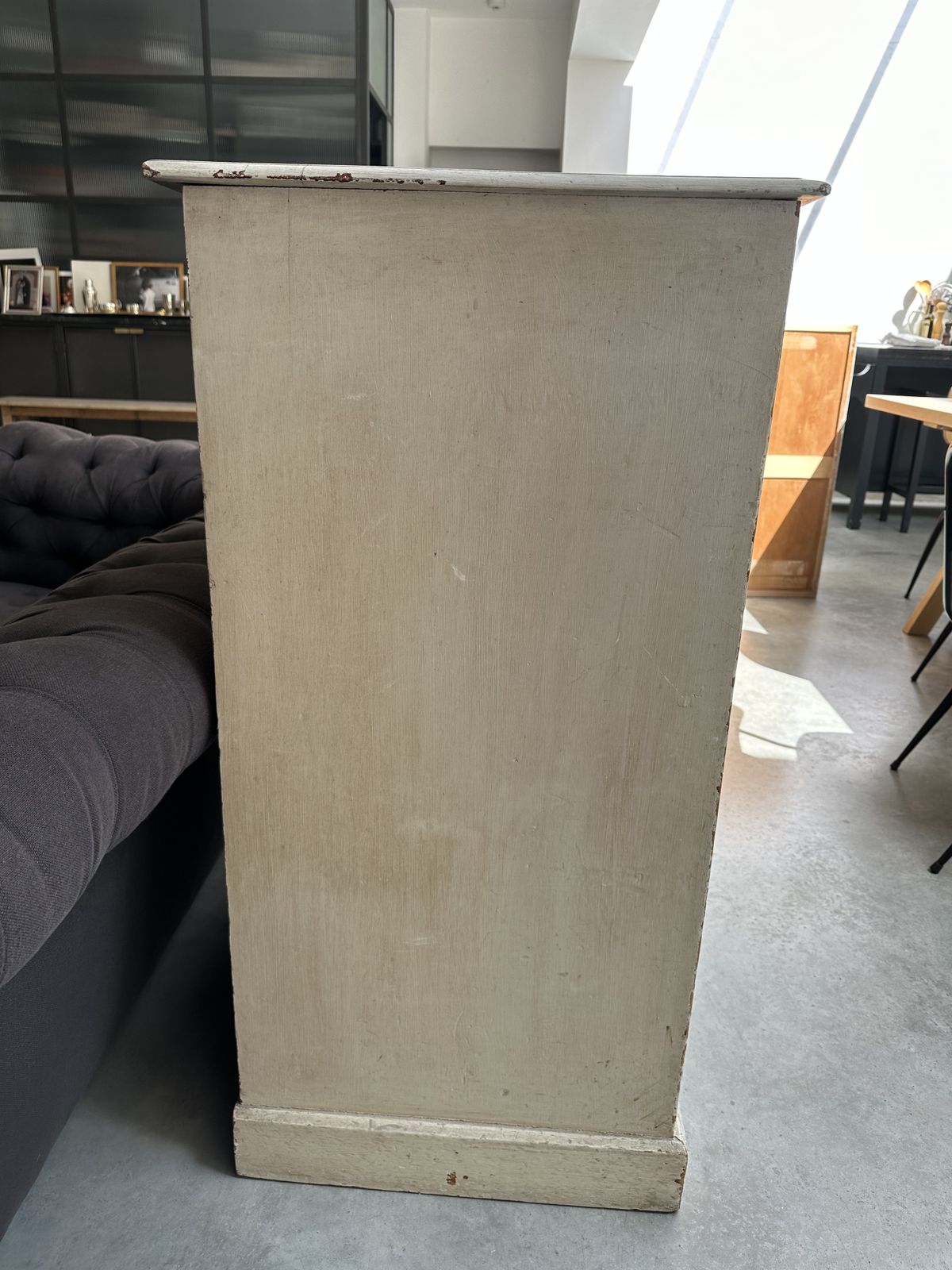 photo for sale Large Antique 19th Century Painted Chest With Drawers Stunning Brass Handles