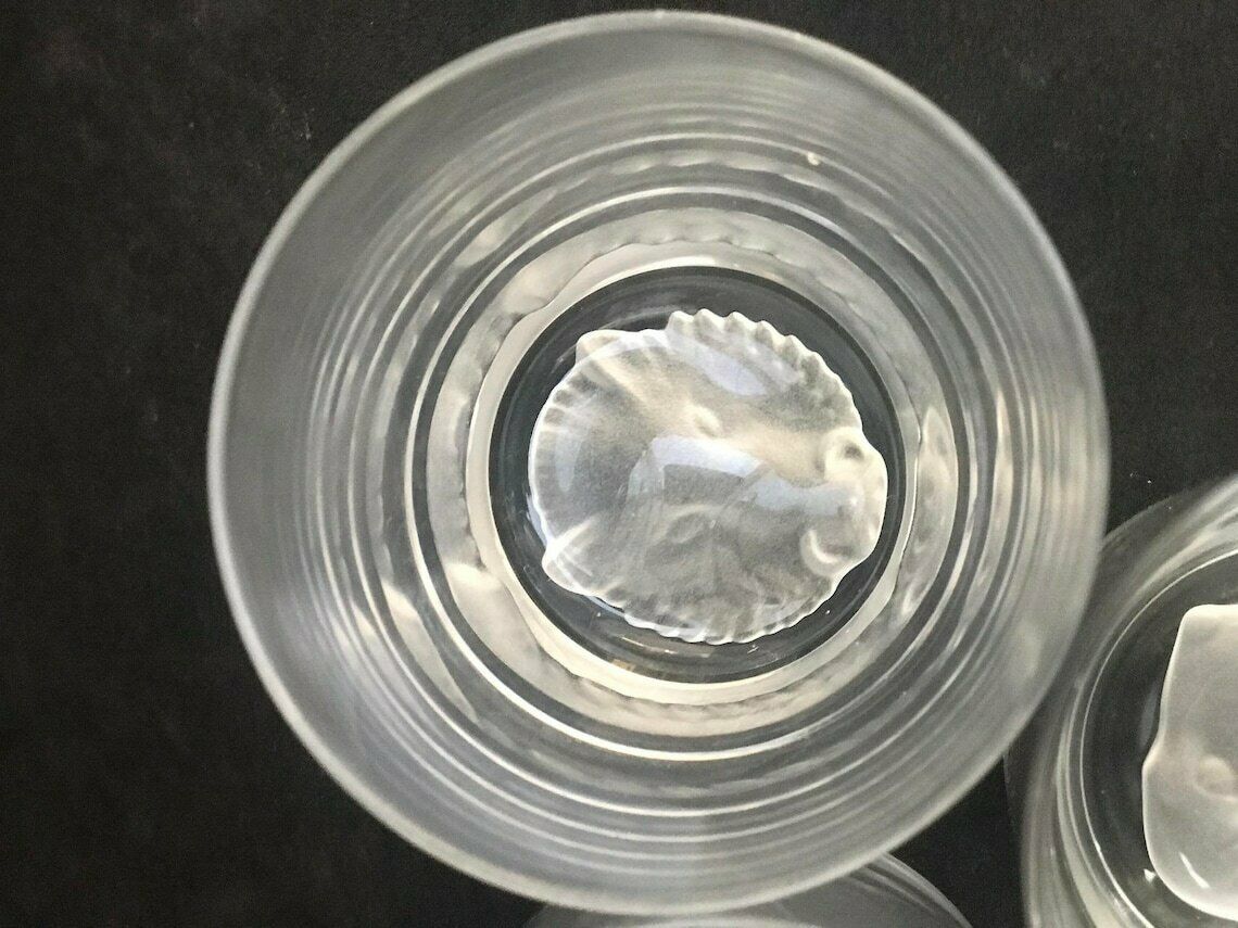 Whiskeyglazenset Van 3 Stuks – Zwaar Kristal, Geblazen Glas, Jachttaferelen Met Intaglio Decoratie, Vintage photo vintage