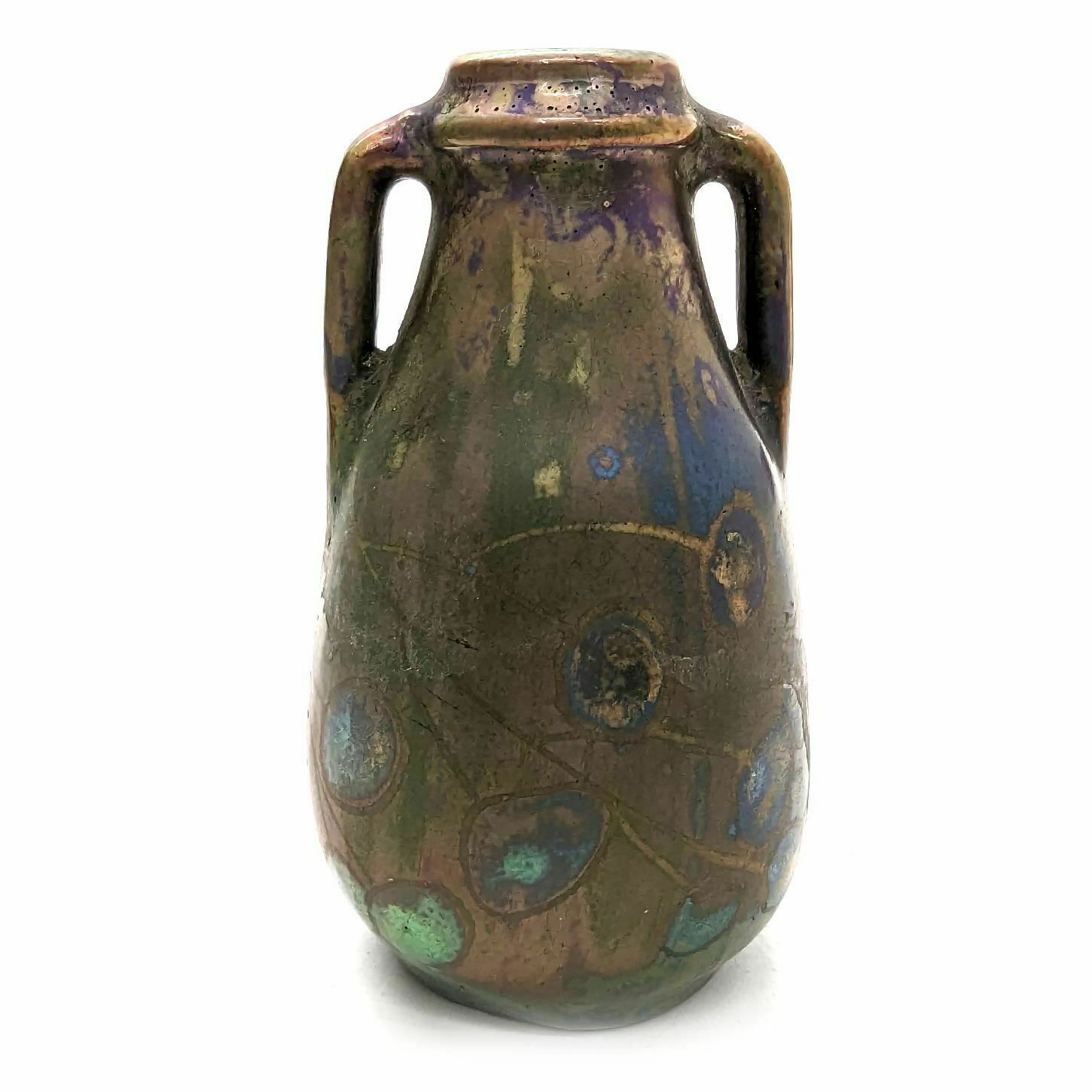 Pair Of Miniature Vases With Handle In Iridescent Earthenware Airebelle (Var) photo furniture