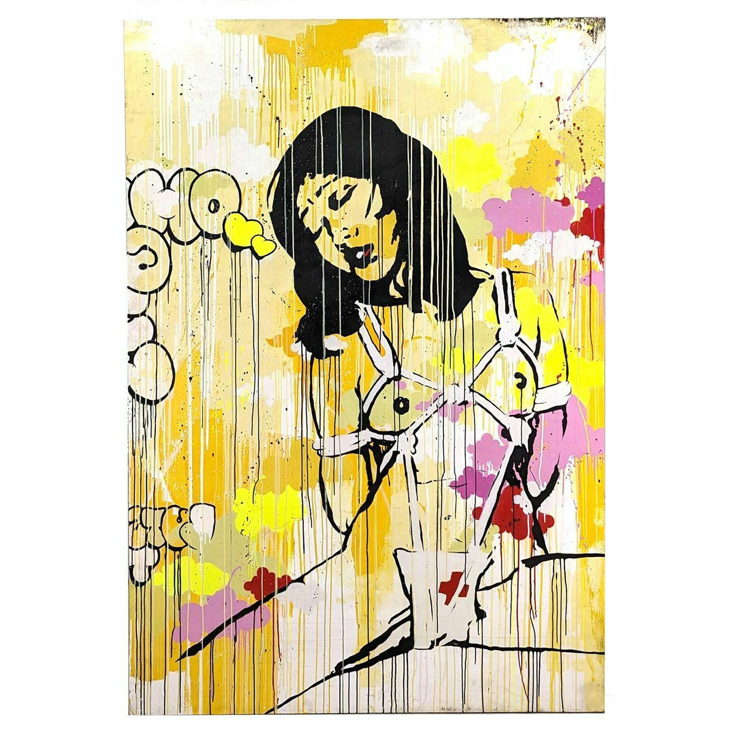 Chongqinb Girls. Diptych. Acrylic, Spray Paint, Markers. By Tilt photo furniture