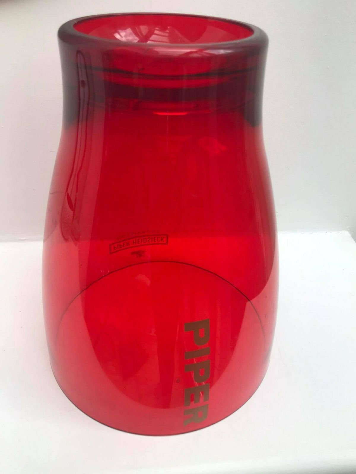 Champagne Bucket Red Acrylic Plastic Piper Heidsieck French Wine Cooler Garden Party Bucket Gift Hostess Picnic Outdoors Gift For Friend photo 96.0