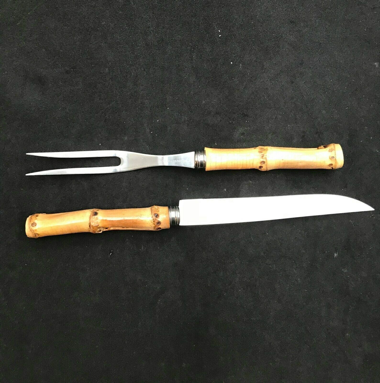 Bamboo Cutlery Set Carving Knife Fork Boho Chic Bohemian Tiki Folk Country Food Photography Prop Nature Tikki Decor Nature Gift For Her photo Home Decor