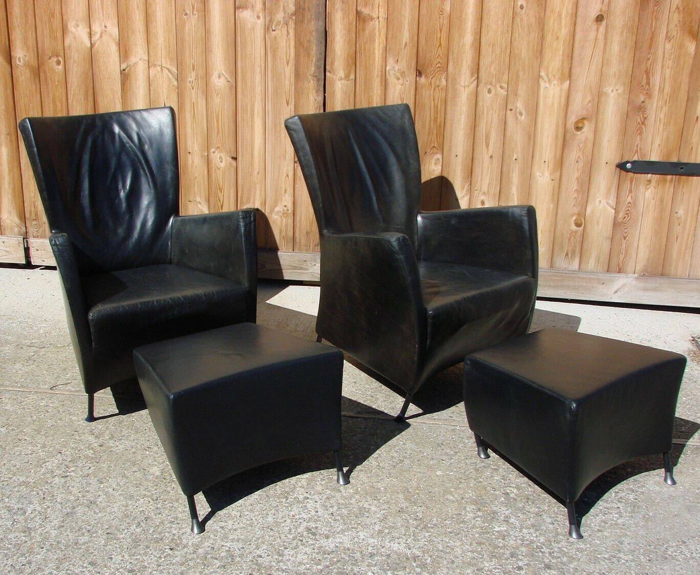 Pair Of Armchairs With Footstool Montis, 1980s photo Furniture