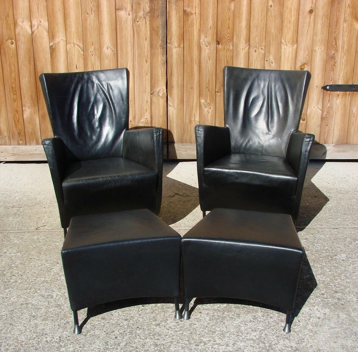 Pair Of Armchairs With Footstool Montis, 1980s photo 699.0