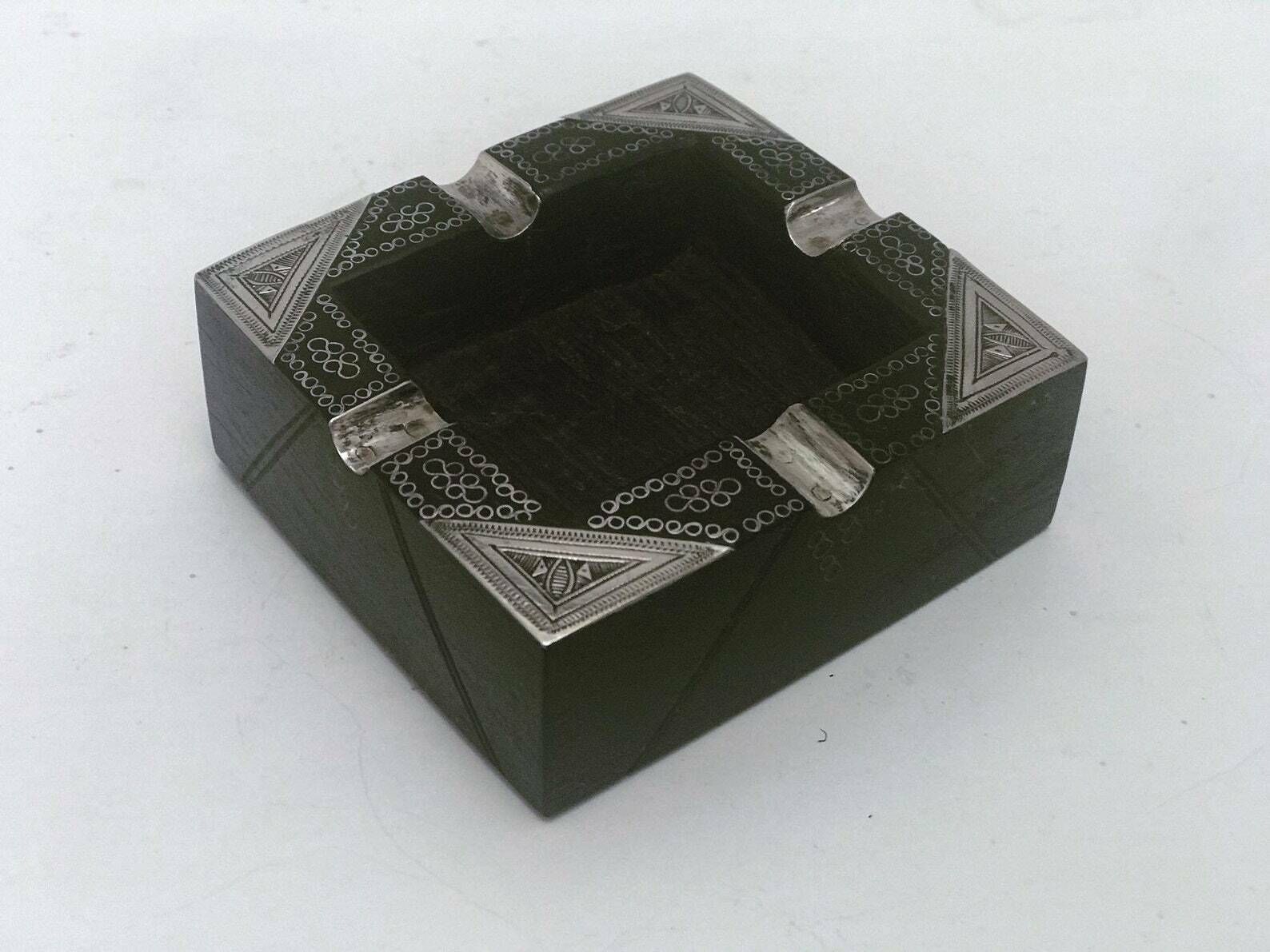 photo for sale Tuareg Silver Tribal Ashtray Berber Nomadic Art Authentic Handmade Decor African Art Desk Decor Ornament Collector Wedding Gift Unique