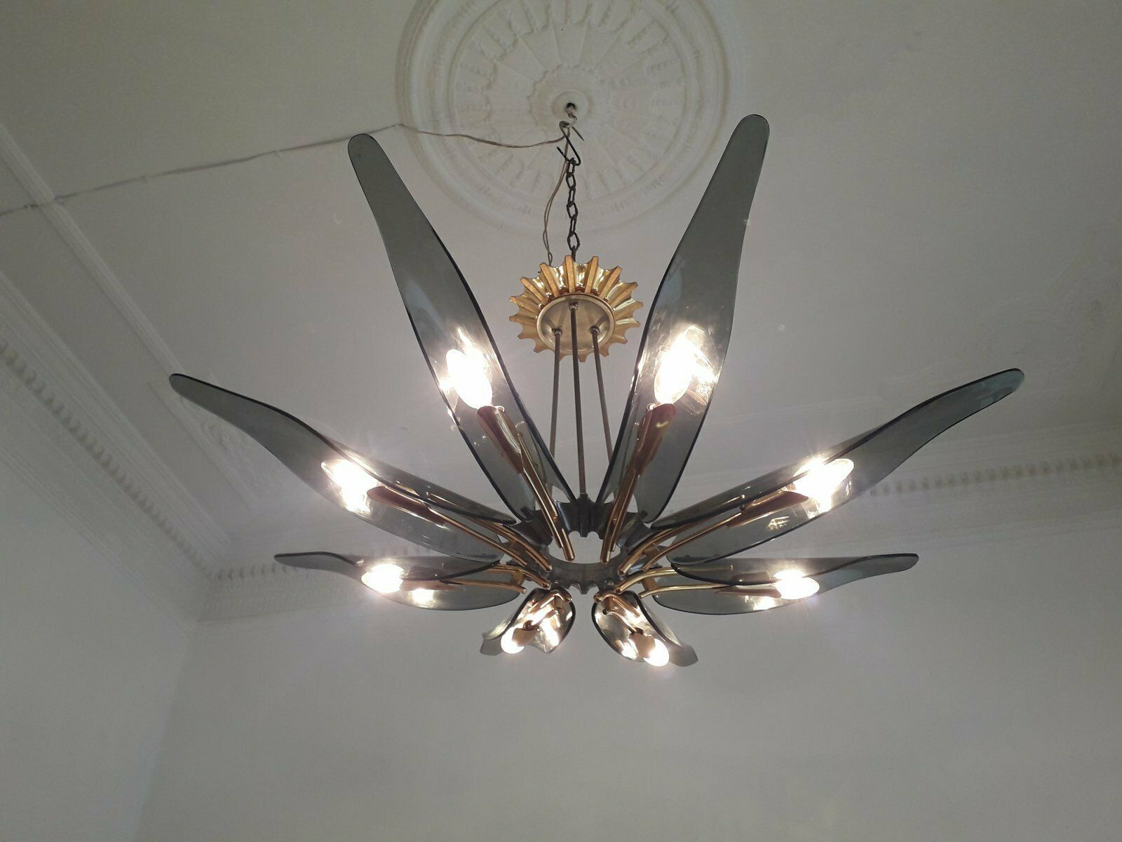 Dahlia Chandelier By Max Ingrand For Fontana Arte, 1954 photo furniture