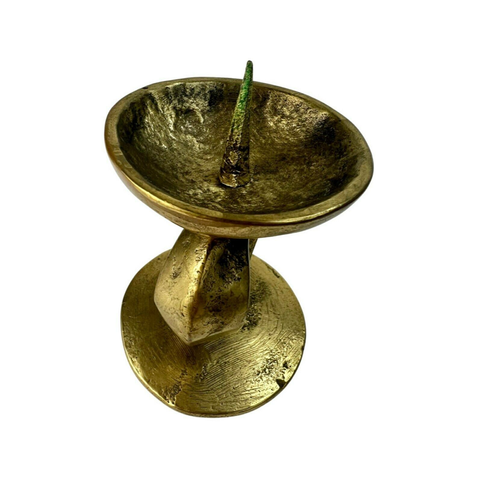 photo furniture Vintage Solid Brass Brutalist Candle Holder