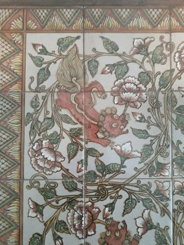 Handgeschilderde keramieken salontafel van Paterna Majolica Dart, jaren 1970 photo Meubels
