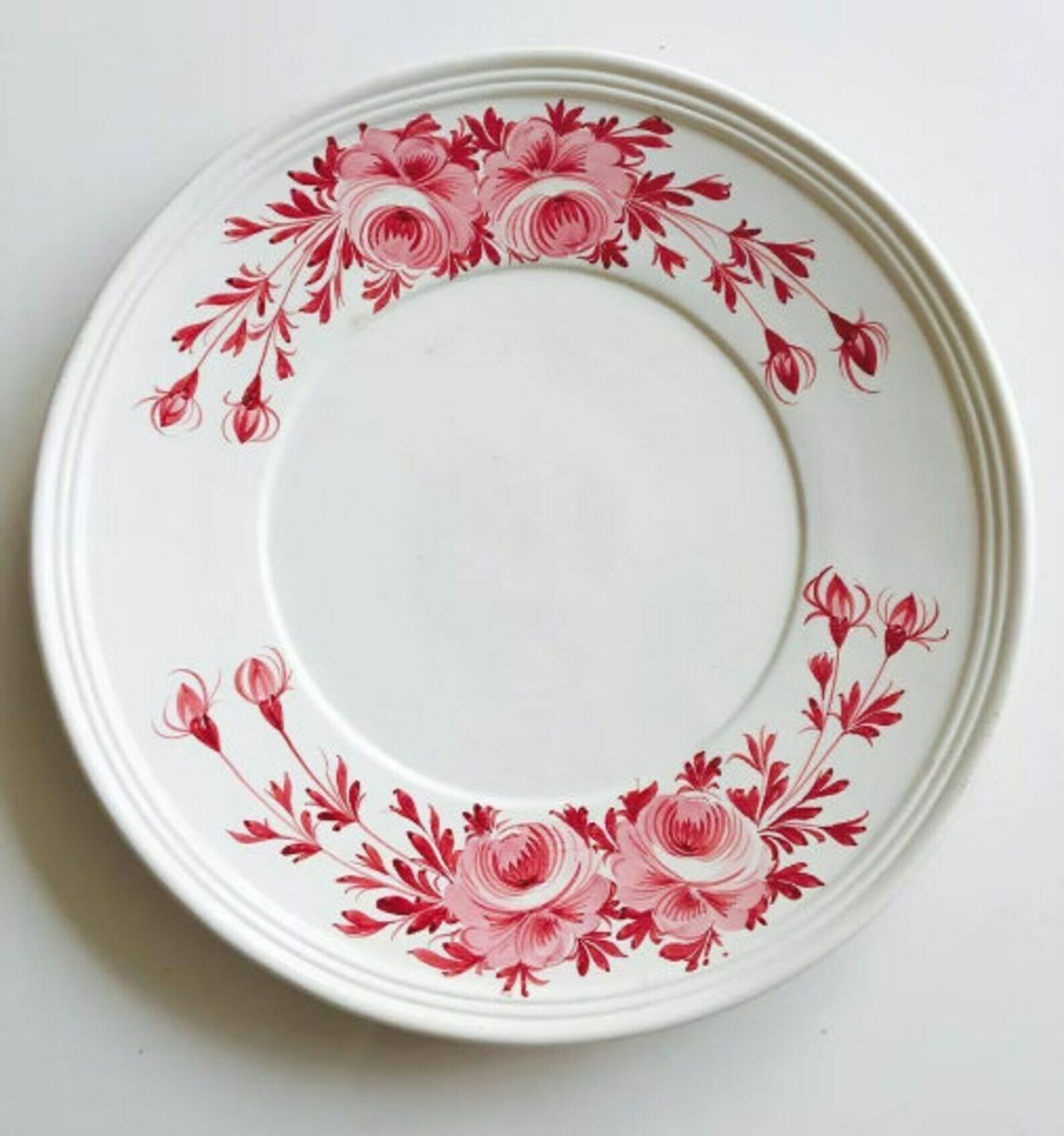Large Dish Italian Pottery, Dish Extra Large Italian Faience Decorated With Flowers Pink, Serving Dish, Old Dish, Old Pottery, Mid Century photo Home Decor