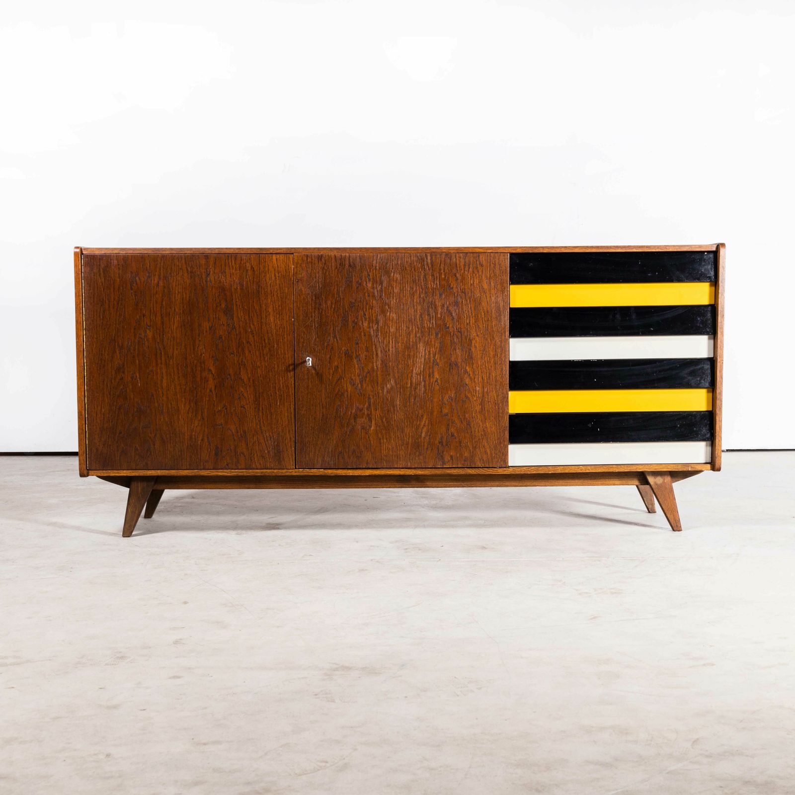 1950’s Large Walnut Cabinet – Sideboard By Jiri Jiroutek For Interieur Praha photo Furniture