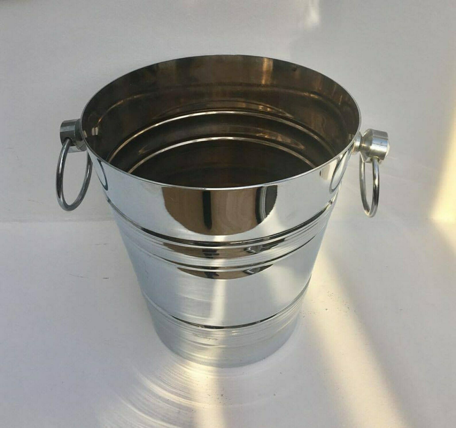 Champagne Bucket, Bar Cart Styling Heavy Metal Wine Cooler, Ice Bucket, Bottle, Wine Bucket Champagne Cooler Bar Decor Gift For Him photo vinterior