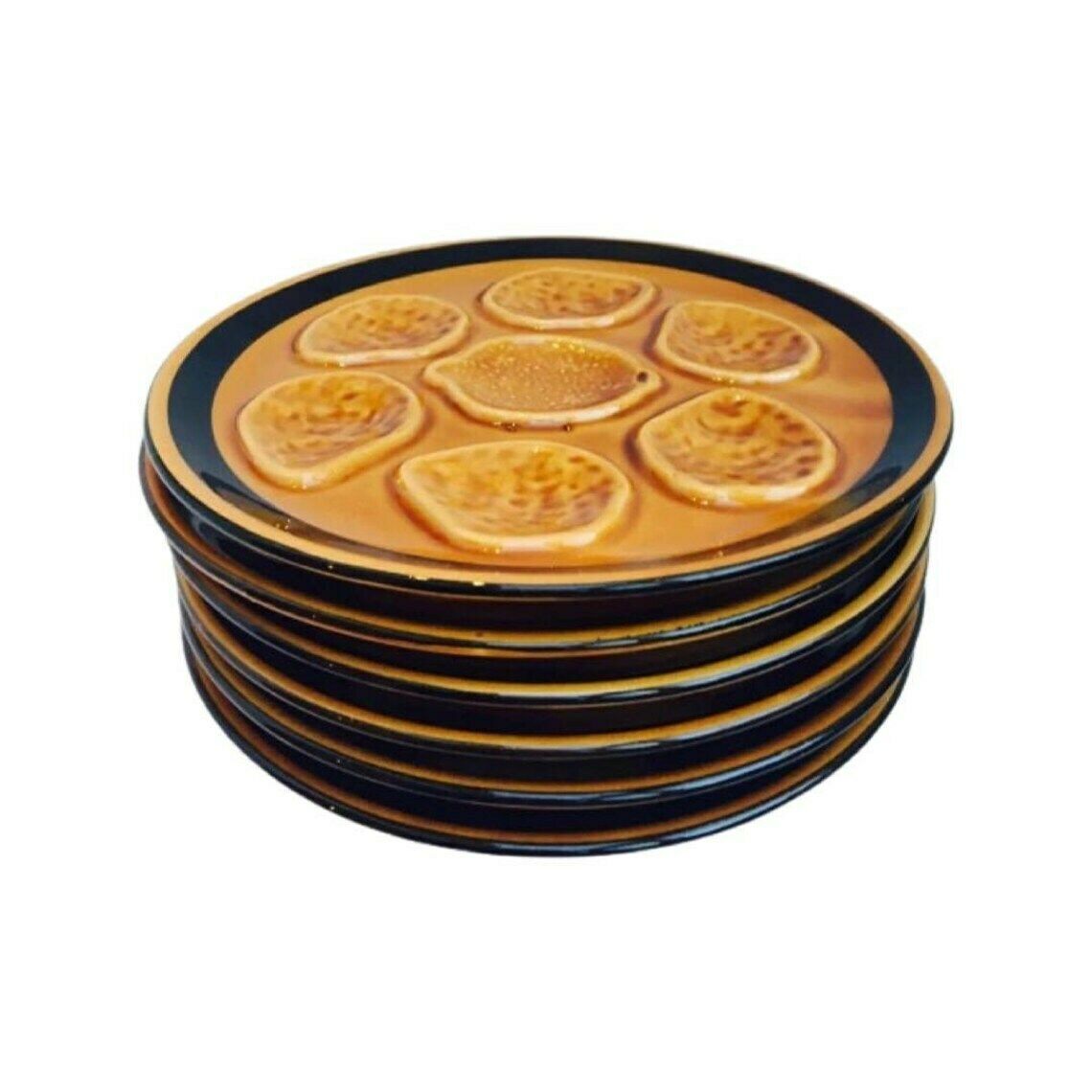 6 Ceramic Oysters Plates Niderviller Earthenware From The 50s Oyster Plate Oyster Dish Collector Oyster Collection Wedding Gift, Gift Woman