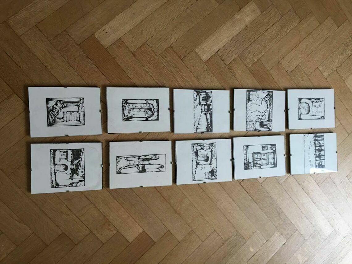 Wall Art Vintage Anton Pieck, 10 Prints Framed Vintage Anton Pieck Framed Art Pieces,1960s Anton Pieck Holland Netherlands Prints photo 144.0