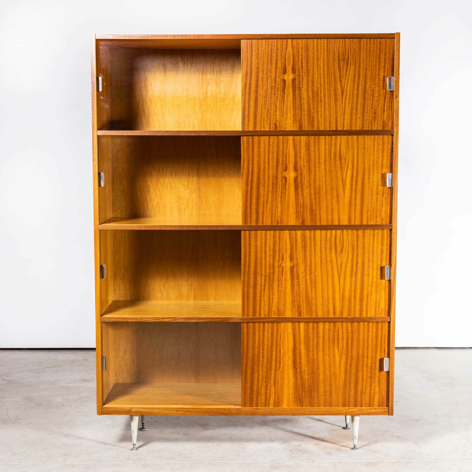 1960’s Large Mid Century Glass Fronted Shelved Cabinet