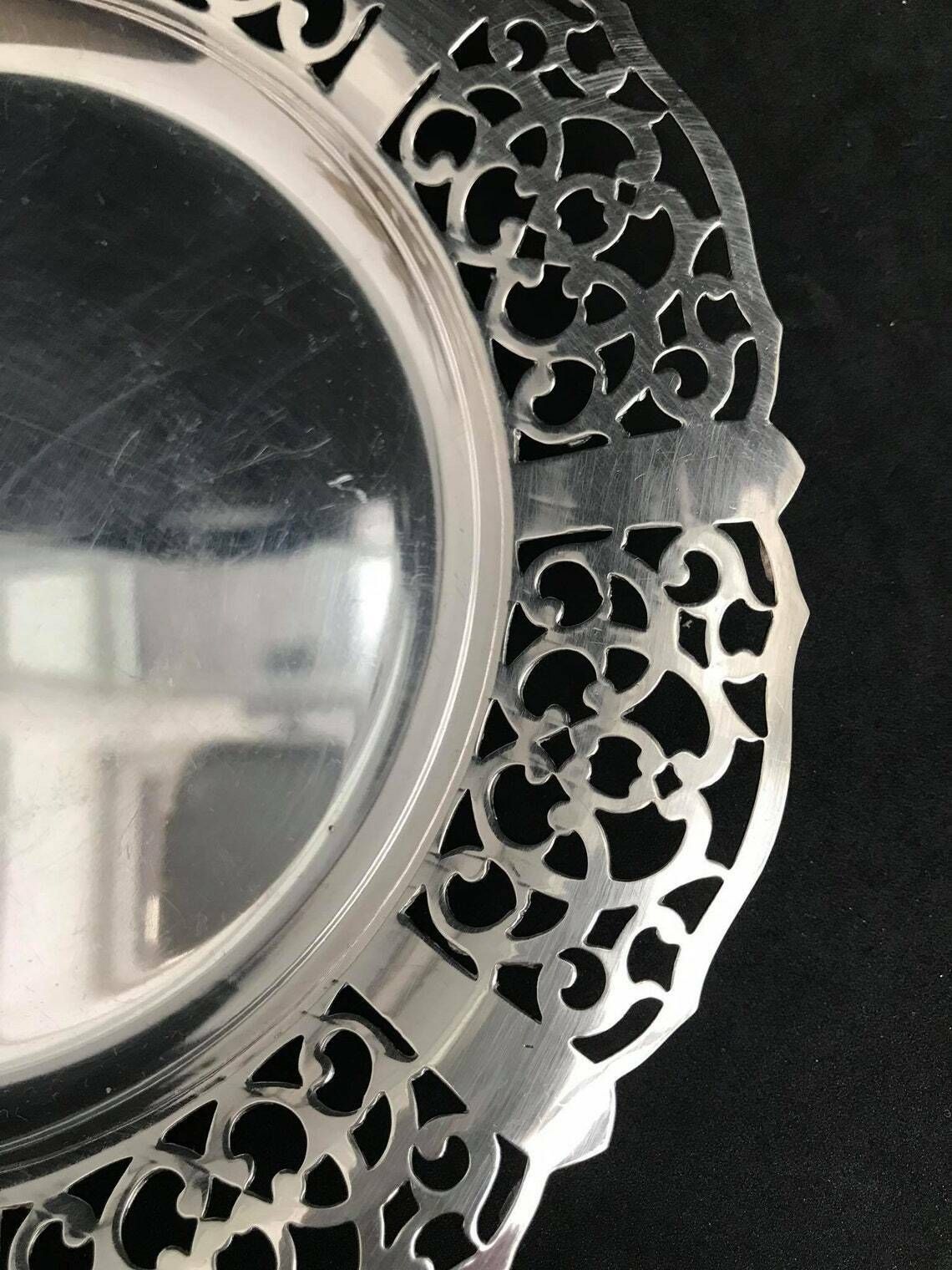 Antique French Candy Bowl, Lovelace Silver Plateded Dish Sweet Saint Valentin Gift Silver Nut Bowl Jewelery Pl photo Home Decor