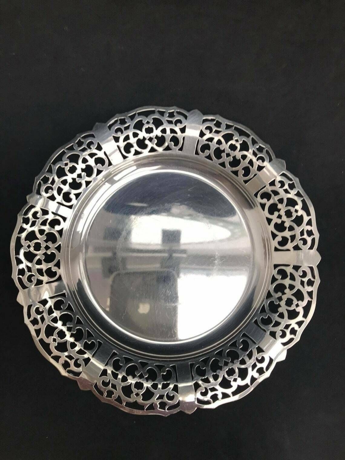 photo furniture Antique French Candy Bowl, Lovelace Silver Plateded Dish Sweet Saint Valentin Gift Silver Nut Bowl Jewelery Pl