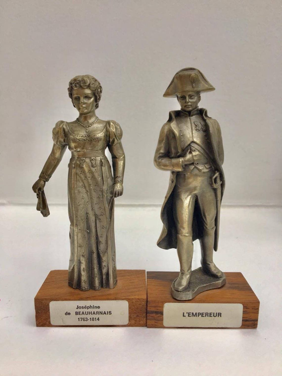 Napoleon Bonaparte Figurine Generals Collection Mid Century Figurines French Vintage Pewter Figurines Josephine Gift For Him Gift For Man photo for sale