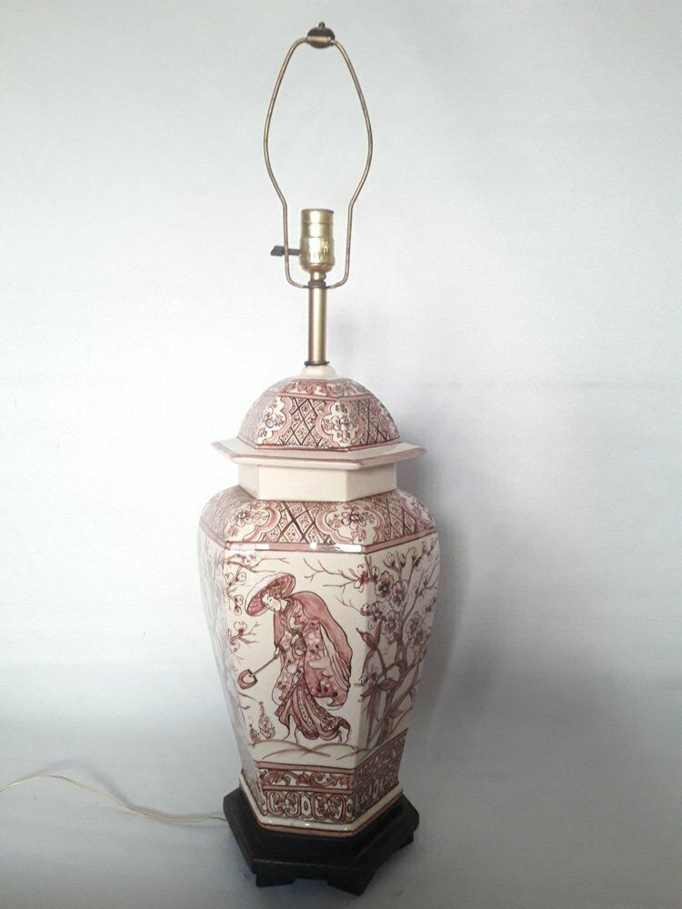 Hand Painted Ceramic Table Lamp By Paterna Majolica Dart, 1970s photo 844.0