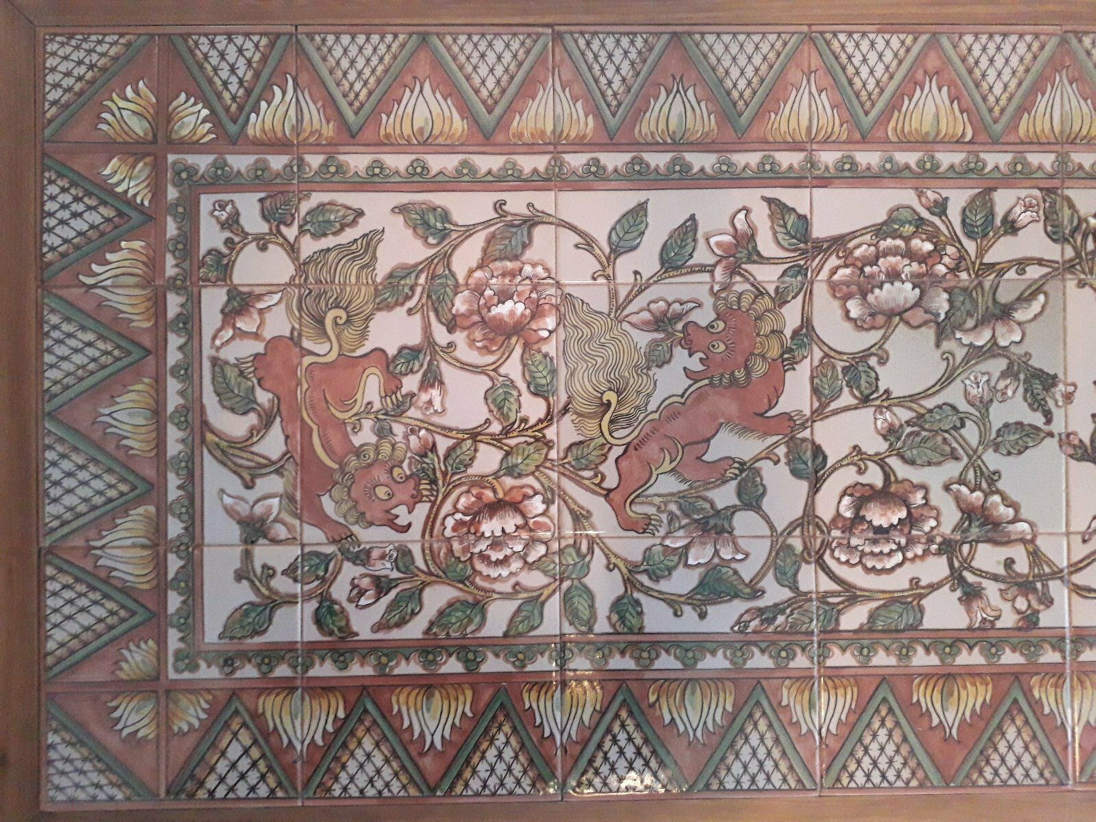 Hand Painted Ceramic Coffee Table From Paterna Majolica D'art, 1970s photo Furniture