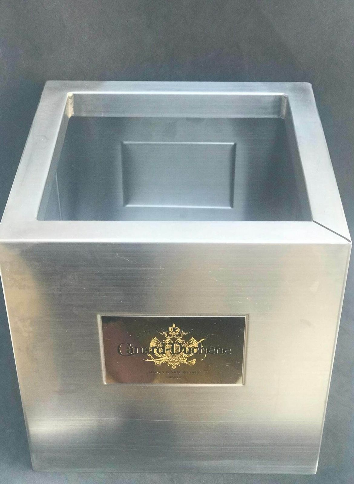 Square Champagne Bucket 2 Bottles Vintage French Ice Bucket Wine Cooler Wine Chiller Canard Duchene Champagne Bar Cart Decor Gift Him photo Home Decor