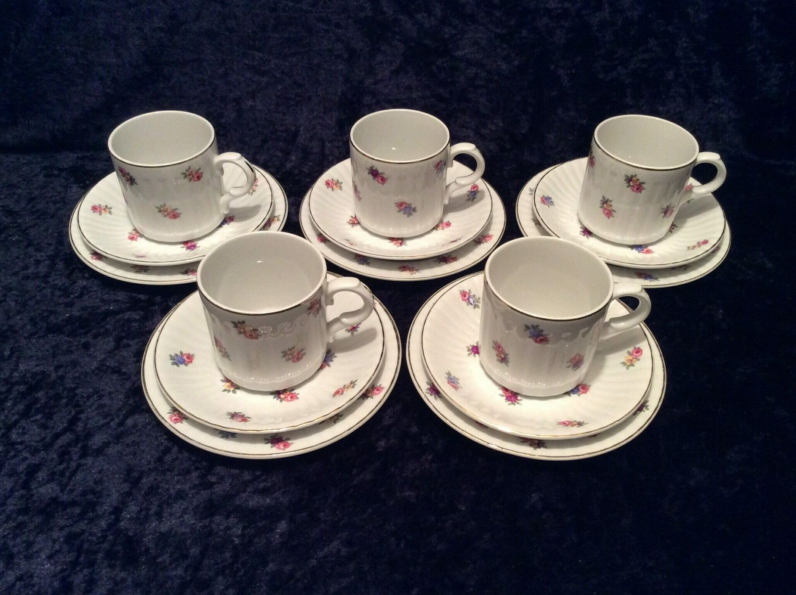 Vintage 1950s/60s Alfred Meakin Tea Set, Pretty Ditsy Rose Design 15 Pieces, Meakin Teacups, Plates, Vintage Meakin Trio, 60s Cups, 50s Cups photo furniture