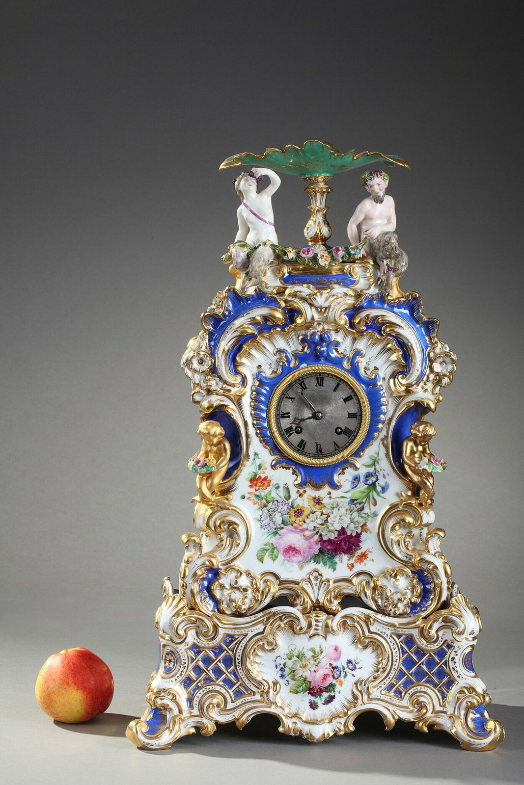 Rocaille Clock In Porcelain In The Taste Of Jacob Petit (1796 1865), 19th Century photo furniture