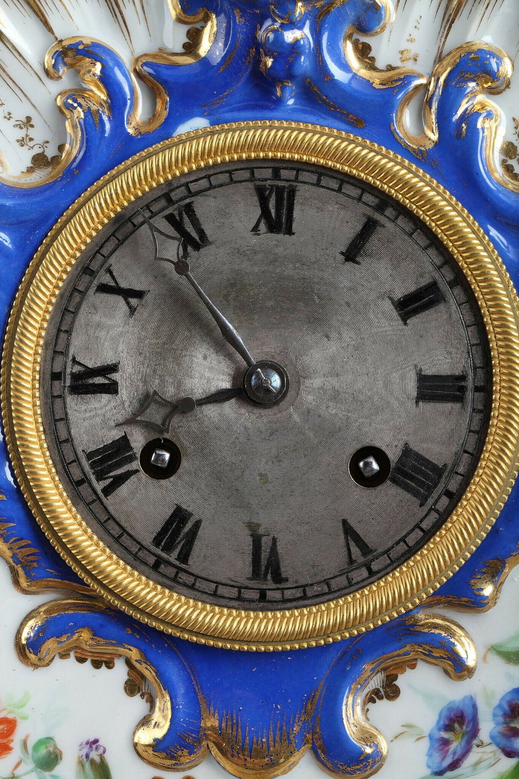 Rocaille Clock In Porcelain In The Taste Of Jacob Petit (1796 1865), 19th Century photo Home Decor