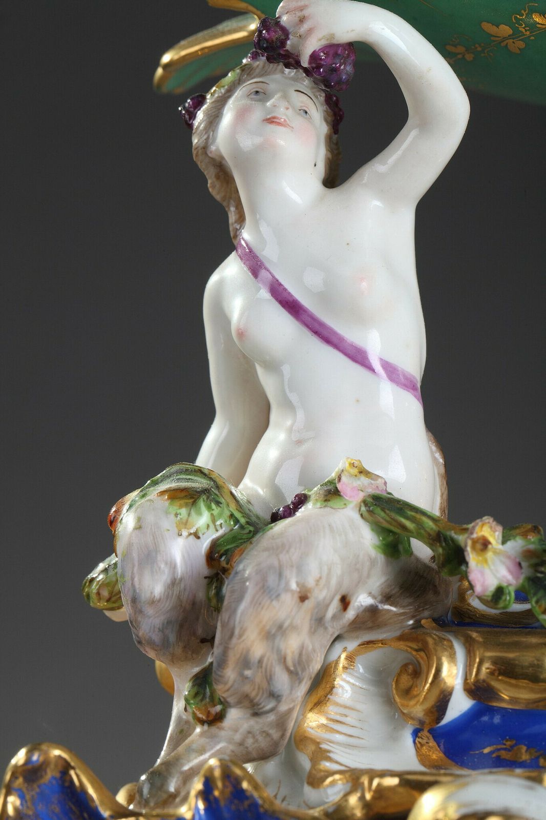 photo vinterior Rocaille Clock In Porcelain In The Taste Of Jacob Petit (1796 1865), 19th Century