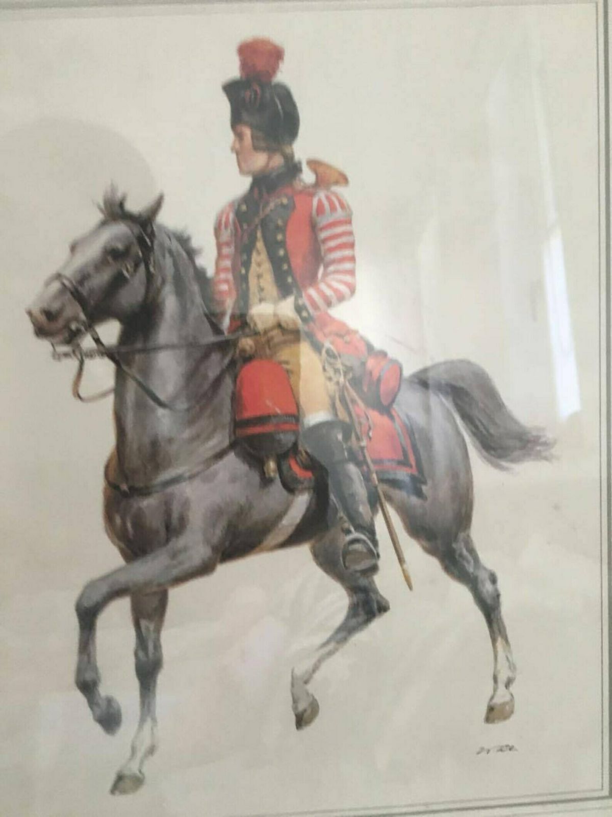 Wall Art Military Uniform Illustration Switzerland Militaria Military Regiment Switzerland Engraving, Regiment Officer, XVIII Century photo for sale