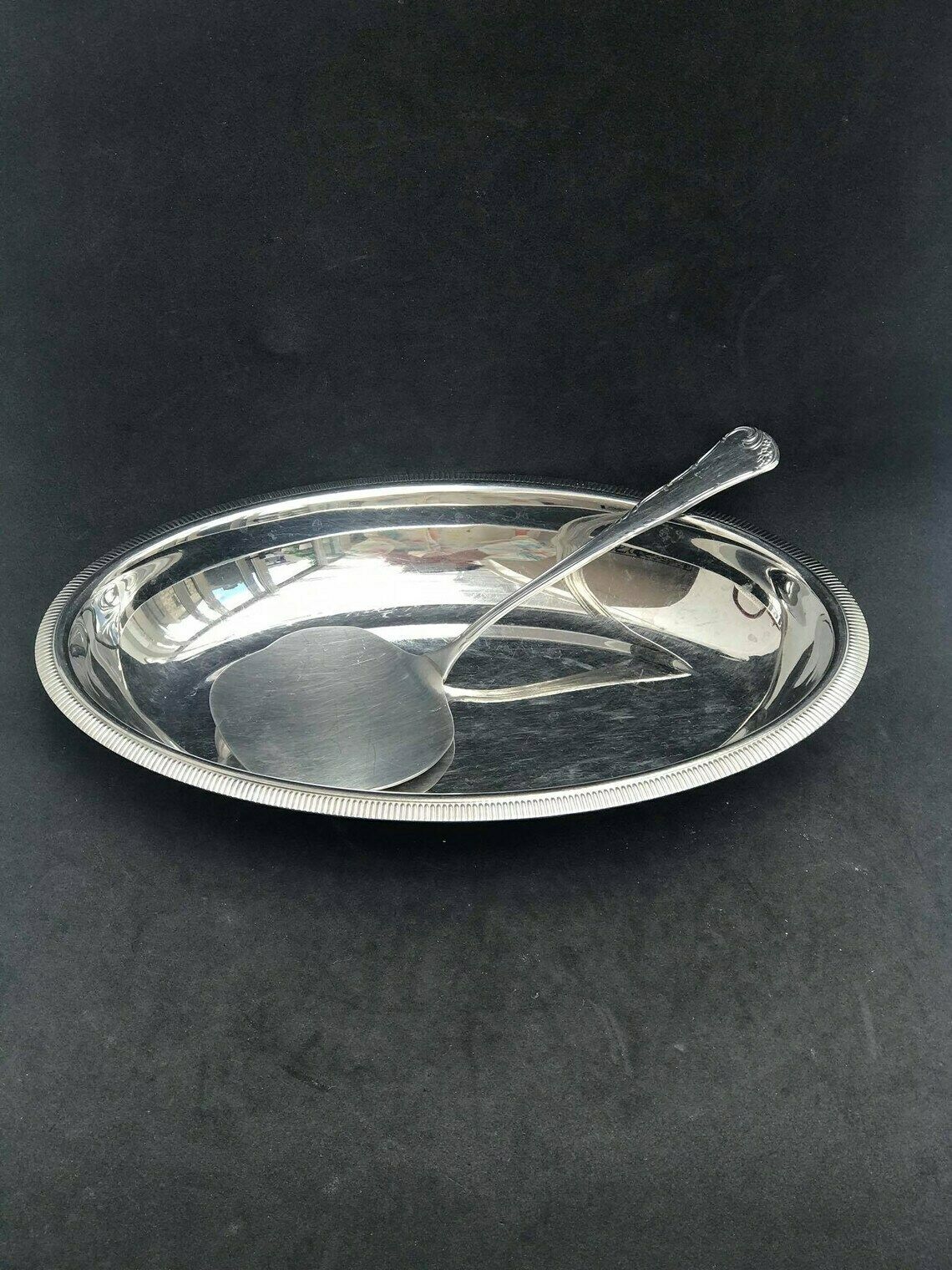 photo for sale Letang Remy Oval Dish Stainless Steel Vintage French Vegetables Plate With Server Potatoe Dish Rice Dish