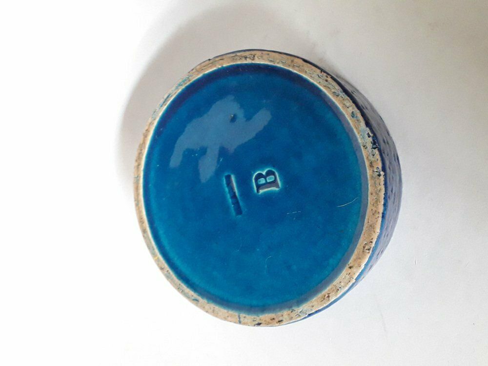 Blue Ceramic Ashtray By Aldo Londi For Bitossi, 1960s photo for sale
