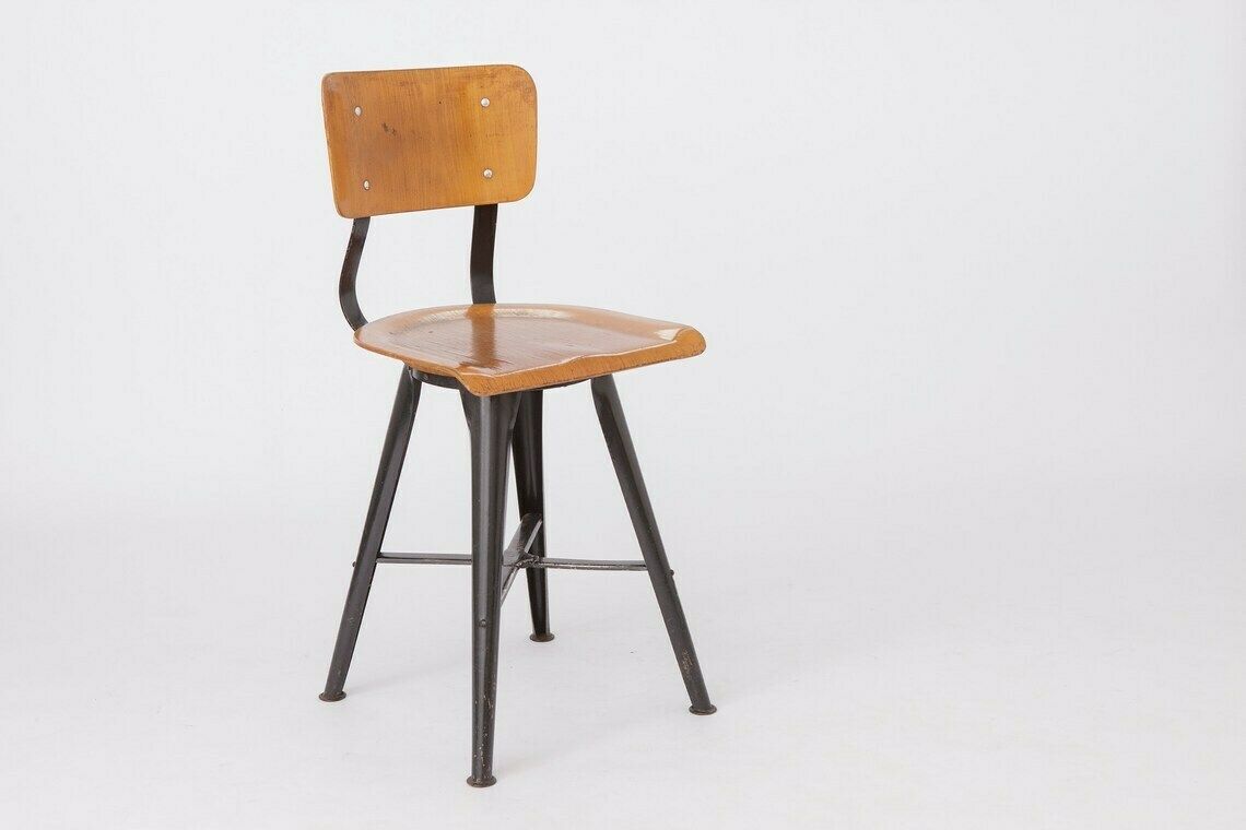 1 Of 4 Industrial Chair Vintage 50s 60s photo furniture
