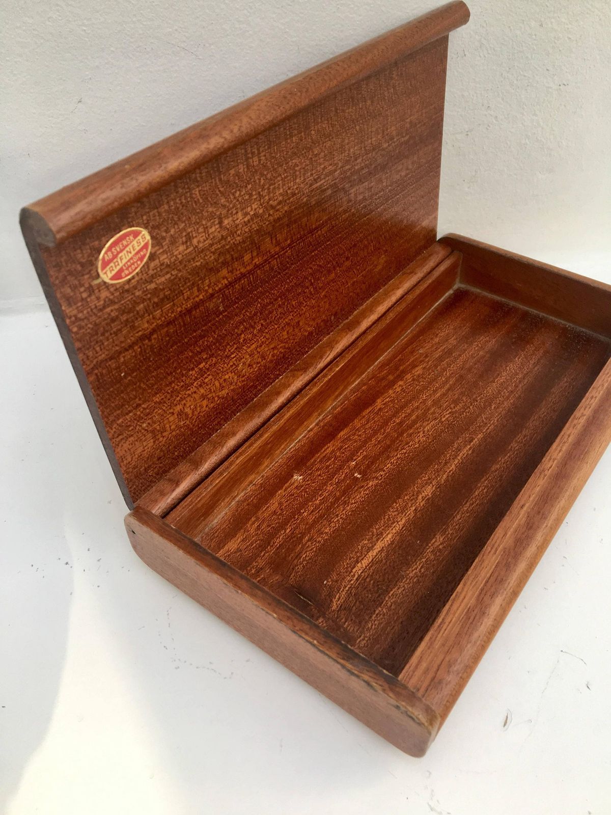 Wooden Box Mid Century Casket Stamp Box Ab Träfiness Linköping, Sweden Box Cigarettes Box Cards Box Rings Box 60s Gift For Her Box Collector photo for sale