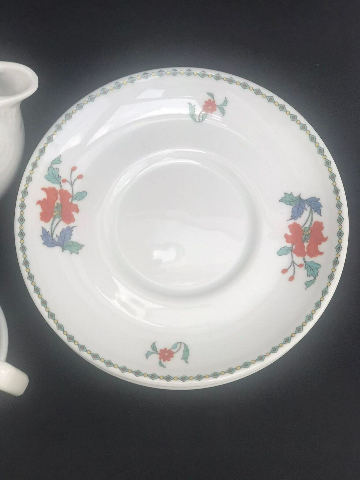 Individual Teapot, Creamer 2 Saucers Dish Pavot Pattern By Porcelaine De Paris, China Replacement Dish, Dish Discontinued Tea Table Decor photo 161.0