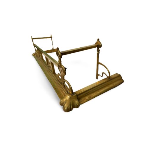 Functional Elegance: Brass Fireplace Fender photo for sale