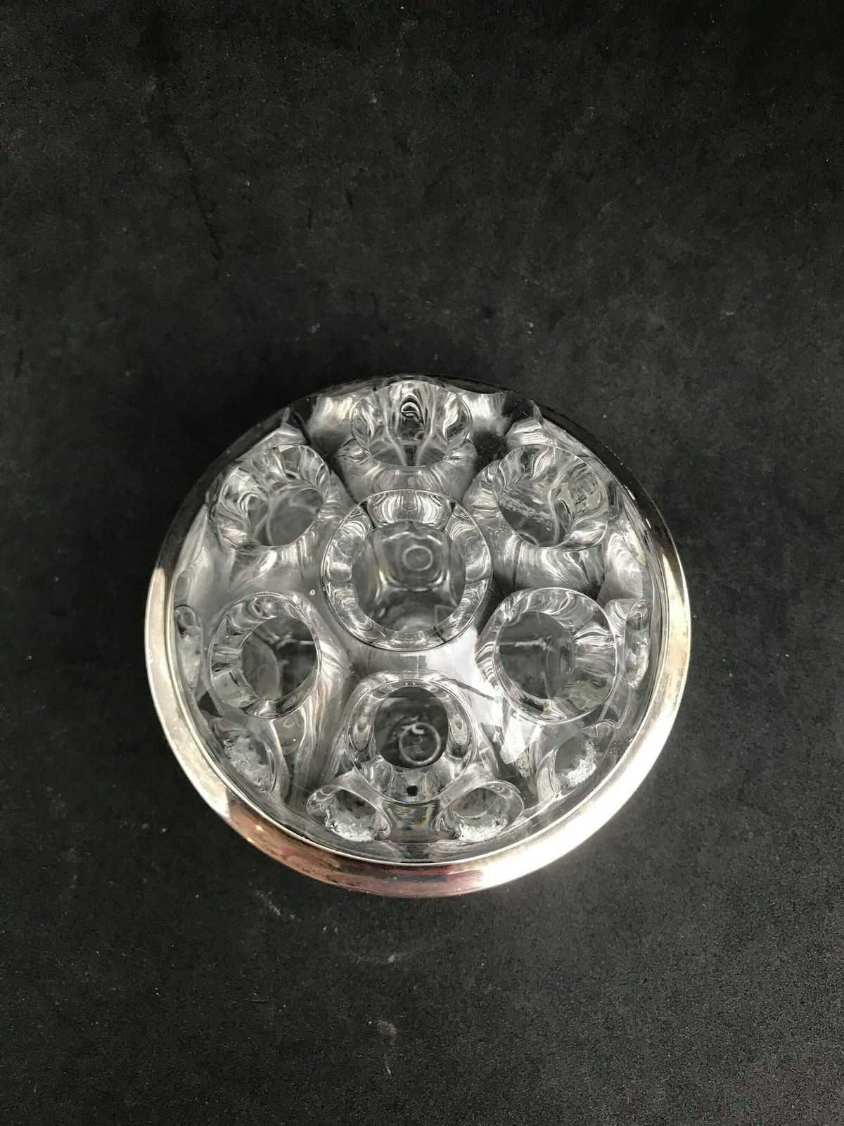 Silver 835 Flower Vase Frog Glass Vintage Glass Flower Frog,Vintage, Wedding Gift photo vintage