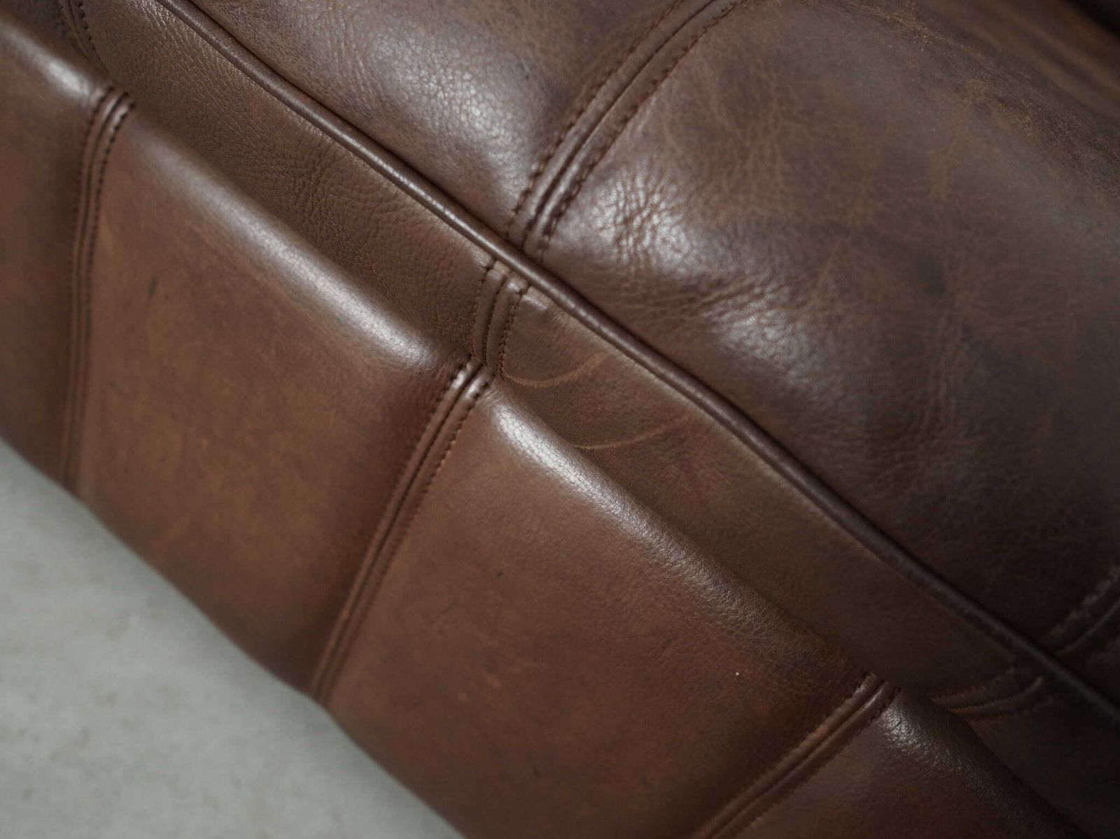 photo buy Brown Leather Sofa, Swiss Design, 1970s, Manufacture: De Sede