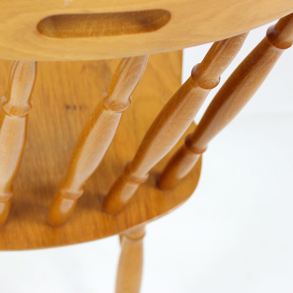 Oak Dining Chairs In Folk Design, Czechoslovakia 1960s, Set Of 4 photo furniture