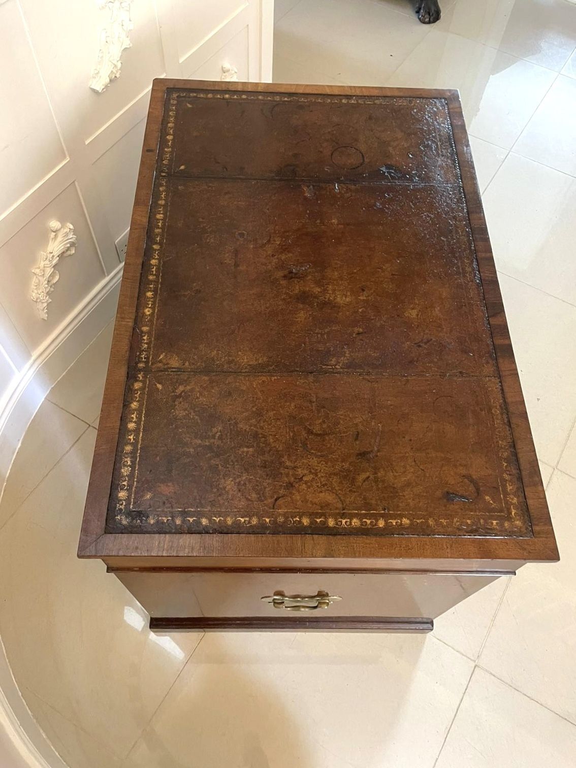 Antique 19th Century Quality Mahogany Kneehole Desk photo vinterior