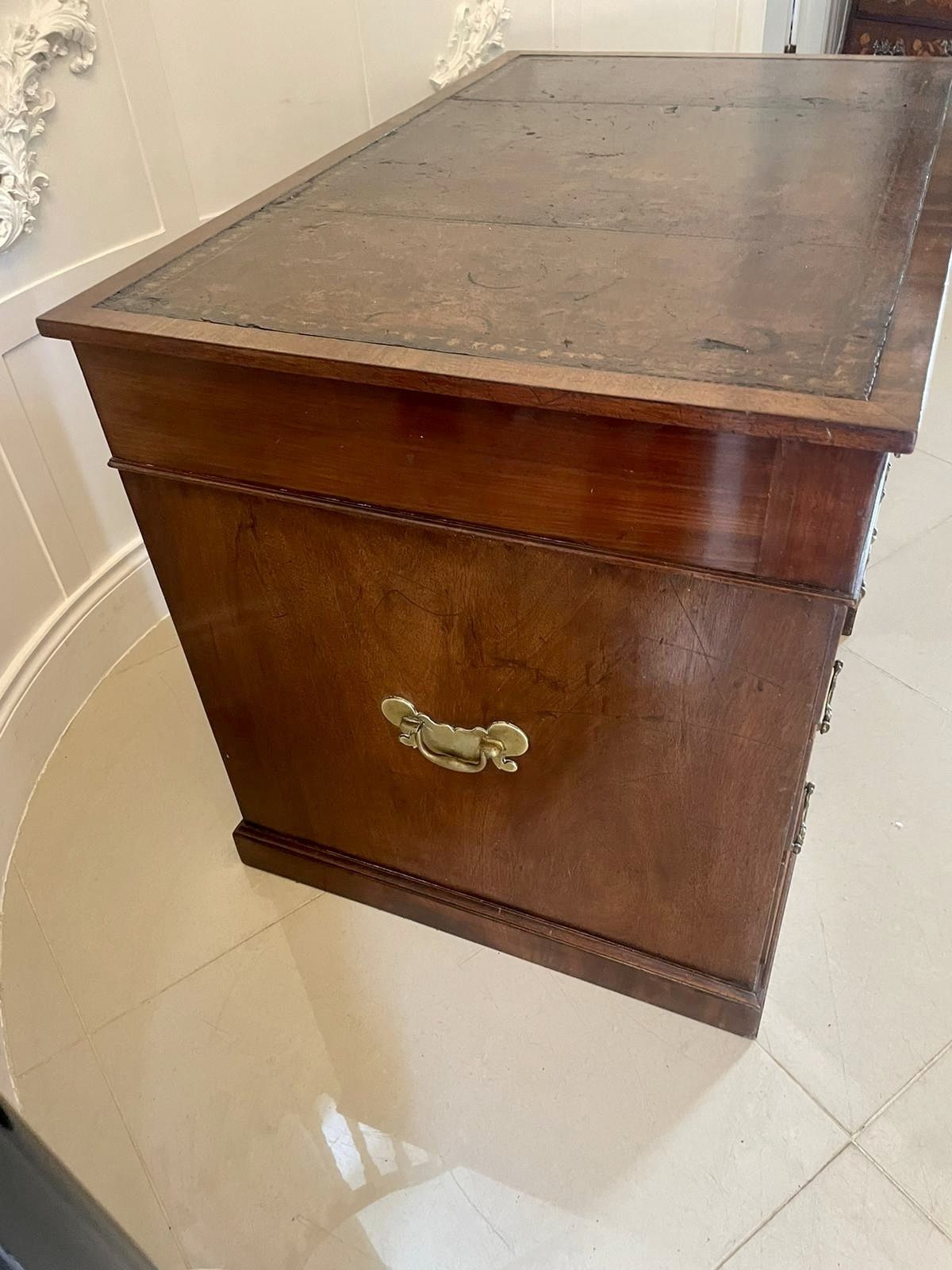 Antique 19th Century Quality Mahogany Kneehole Desk photo buy