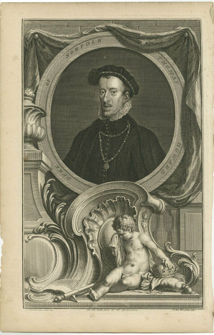 Antique Portrait Of Thomas Howard, 4th Duke Of Norfolk