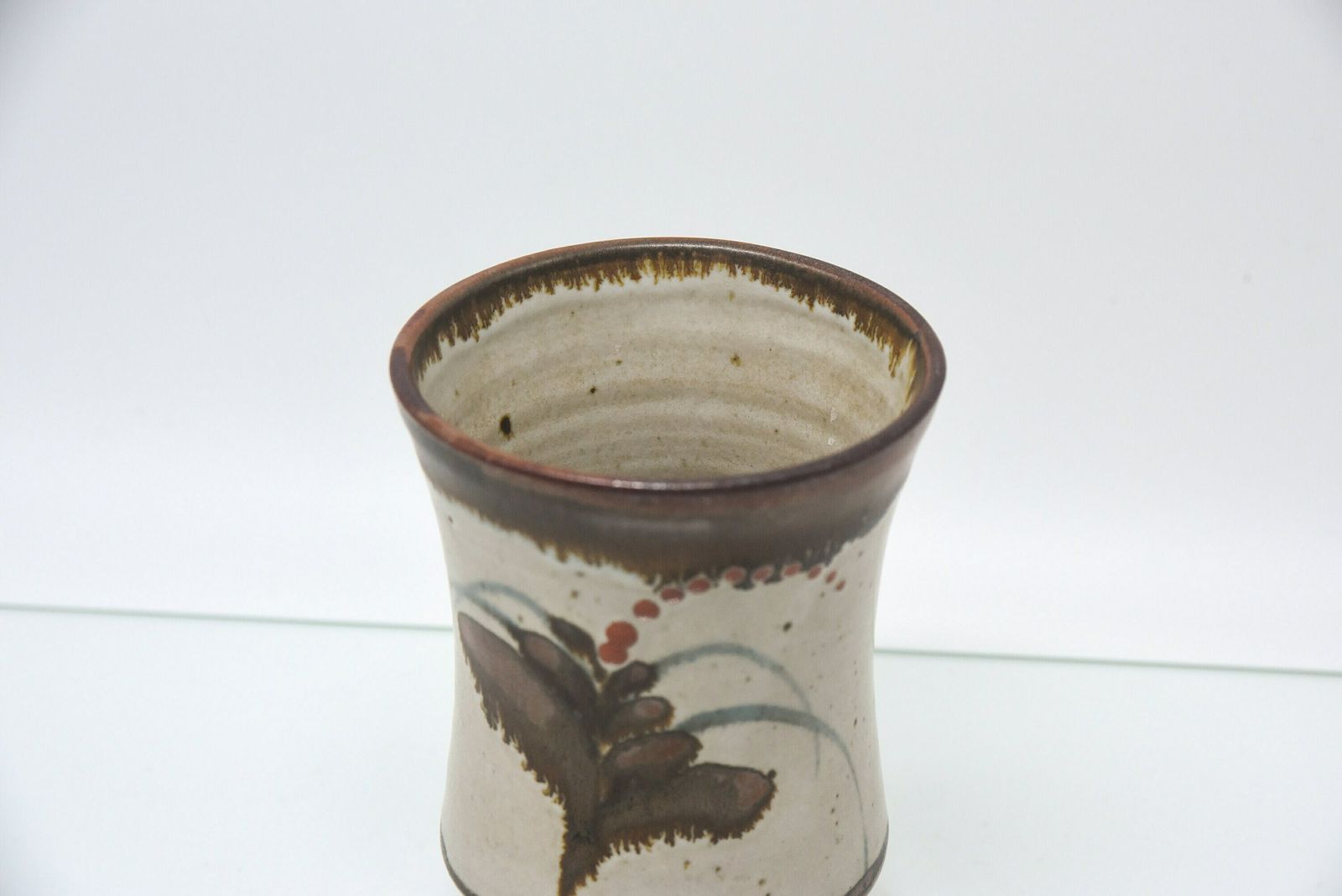 David Leach 'Foxglove' Design Waisted Beaker | Lowerdown Pottery Hand Made Pot | Fine Art Studio Pottery photo Home Decor