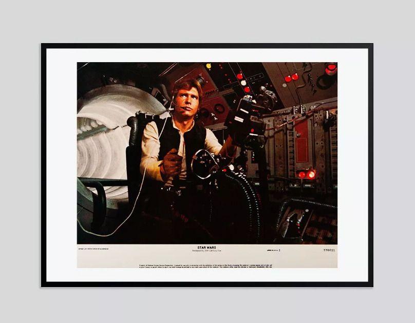 Star Wars 1977 Vintage Lobby Card 5 Framed In Black