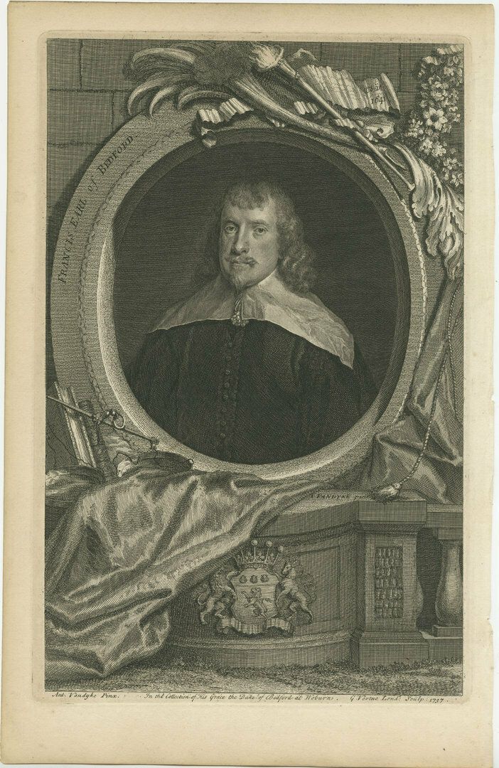 Antique Portrait Of Francis Russell, 4th Earl Of Bedford