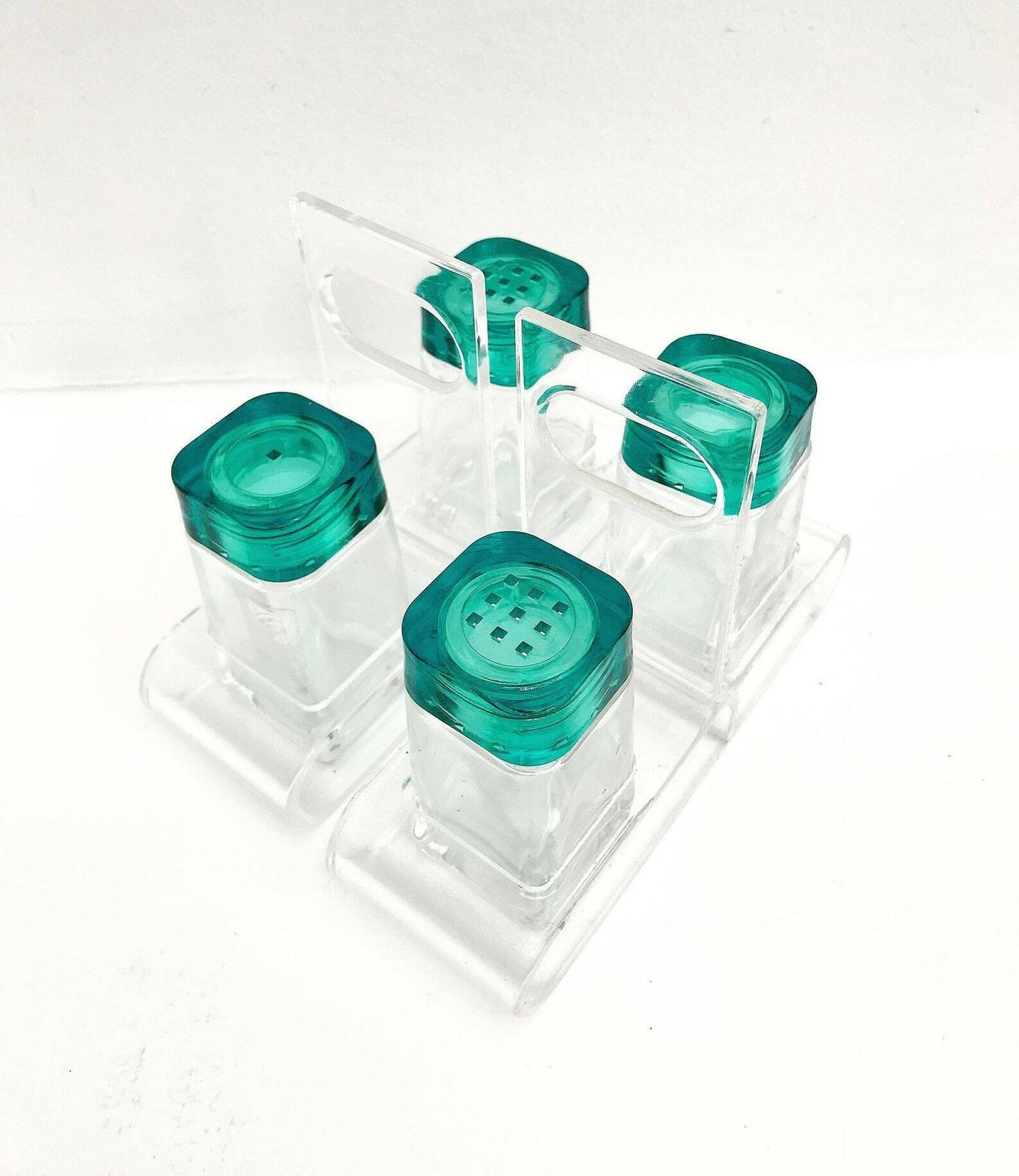 Salt And Pepper Shakers Set Of 2 Lucite Acrylic Glass Art By Luigi Barnioly Made In Italy Wedding Gift Christmas Table
