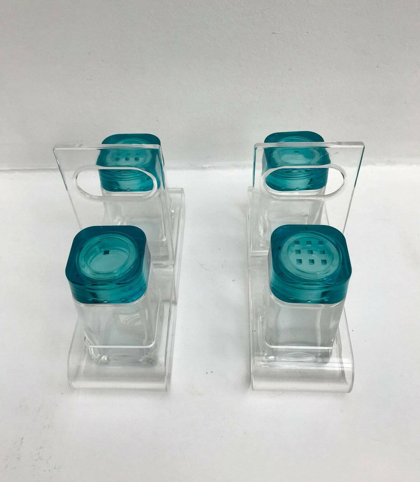 Salt And Pepper Shakers Set Of 2 Lucite Acrylic Glass Art By Luigi Barnioly Made In Italy Wedding Gift Christmas Table photo furniture