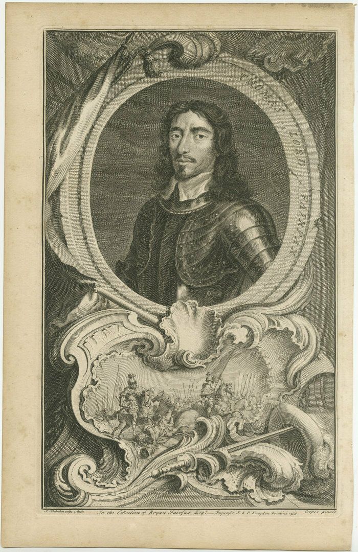 Antique Portrait Of Thomas Fairfax