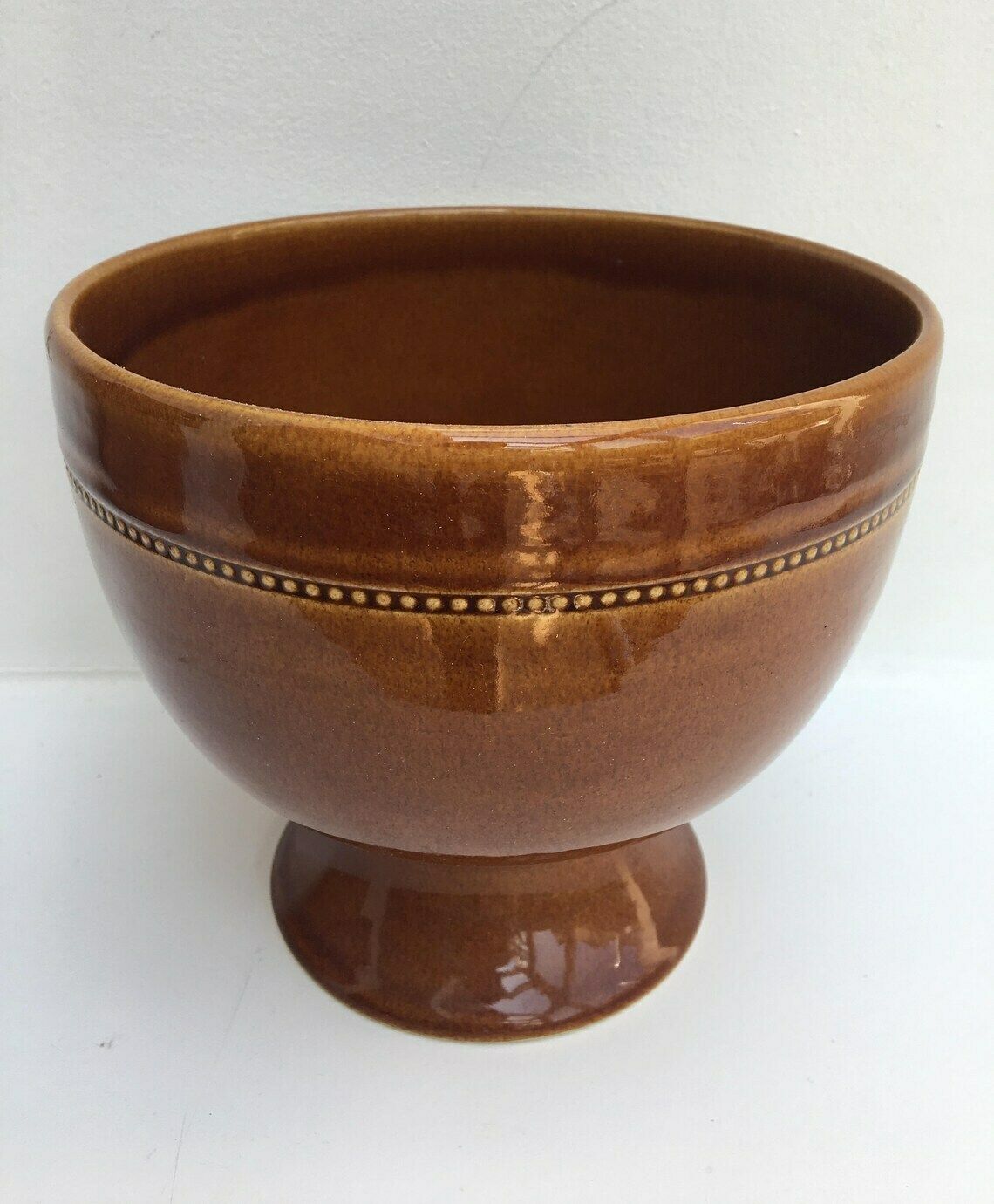 Old Höganäs Keramik Large Bowl Dinnerware Brown Large , Brown Scandinavian Design Swedish Pottery Sweden Mid Century Modern 70s Old photo buy