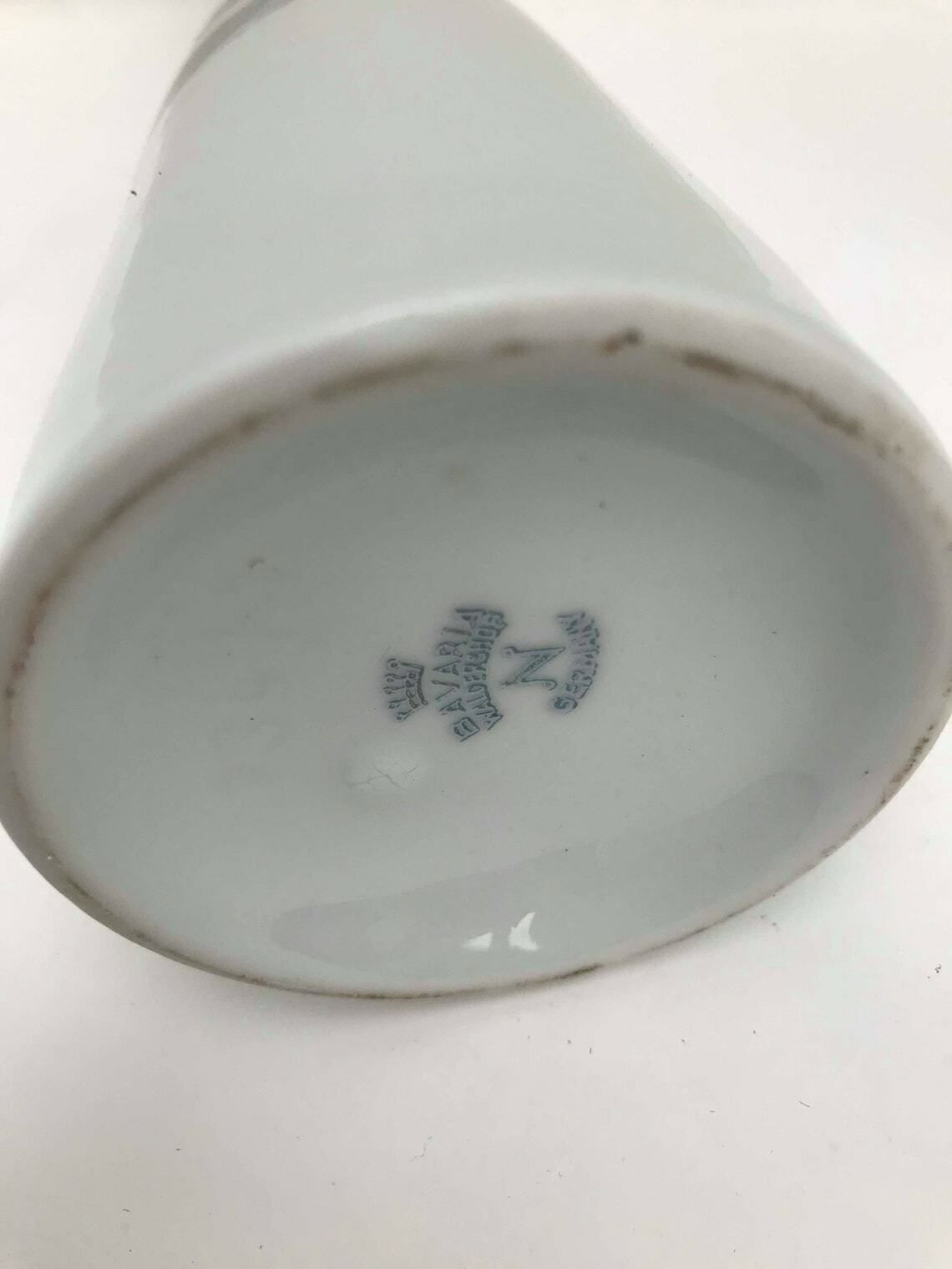 White Vase Porcelain Mid Century Bavaria Waldershof Vase With Pastel Flower Design Made In Germany Wedding Gift Soliflore Romantic Decor photo buy