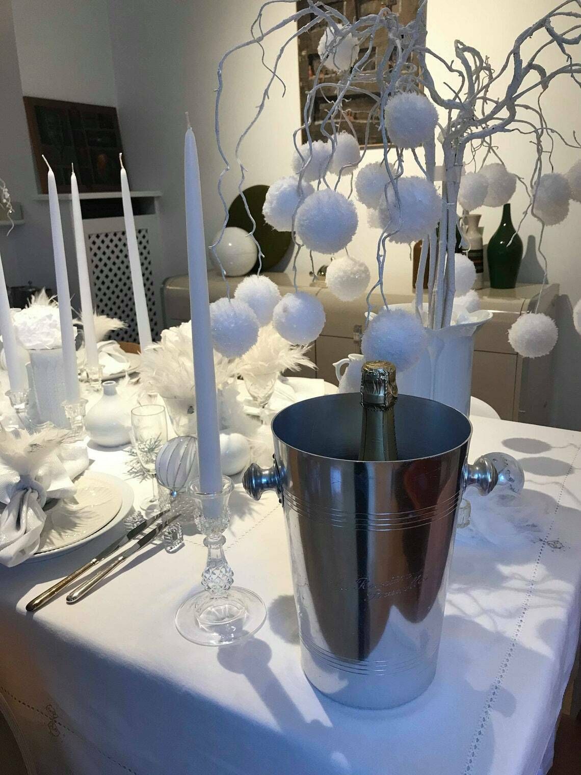 Champagne Bucket Ice Bucket Elegant Art Deco Champagne Vintage, Ice Buckets Cooler Wine Bar Cart Bartender Bar Accessories Christmas Gift photo furniture